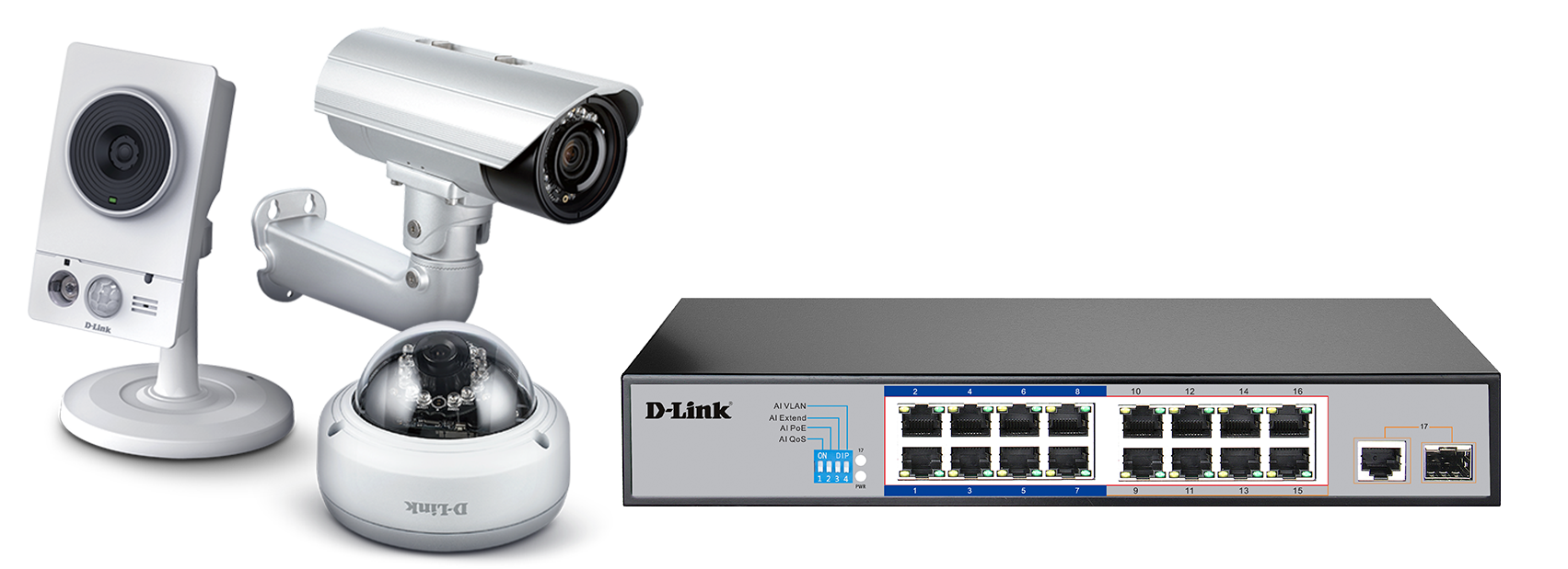 300w 802.3af/at VLAN Rackmount Used for CCTV IP Cameras Access Points OVISS 16 Port POE Switch Gigabit Uplink Upto 800ft